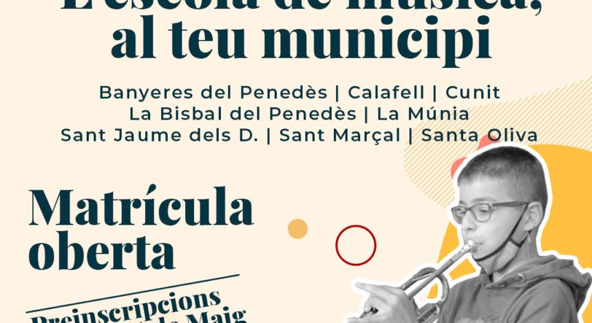 Preinscripcions contrapunt escola de musica Preinscripcions obertes del 3 al 16 de maig