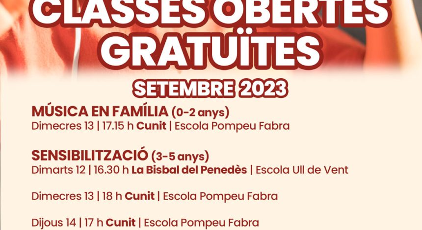 Classes-Obertes---Escola-Contrapunt---oficial 🎶Classes obertes gratuïtes!!