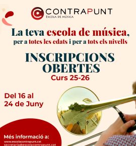 Contrapunt-25-26 Inscripcions obertes – Curs 25 – 26