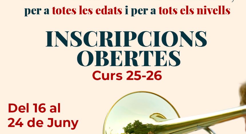 Inscripcions obertes – Curs 25 – 26